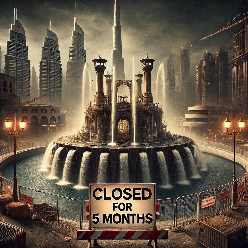 Dubai Fountain closed for 5 months... What's the reason?